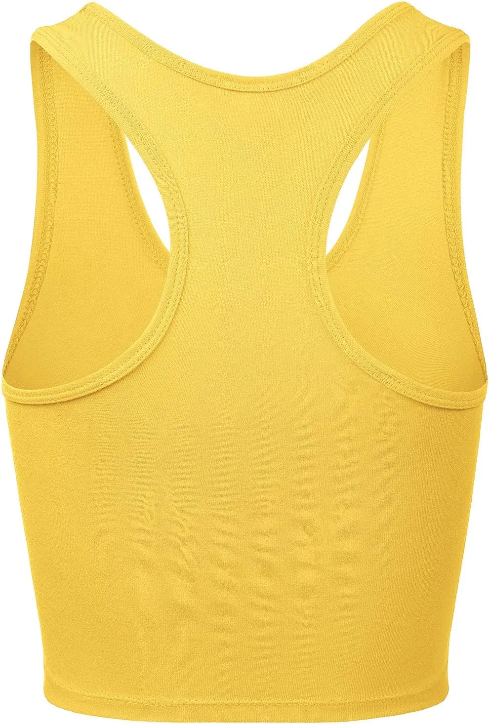 Women's Sleeveless Racerback Crop Camisole Tank Tops Cotton Basic Shirts