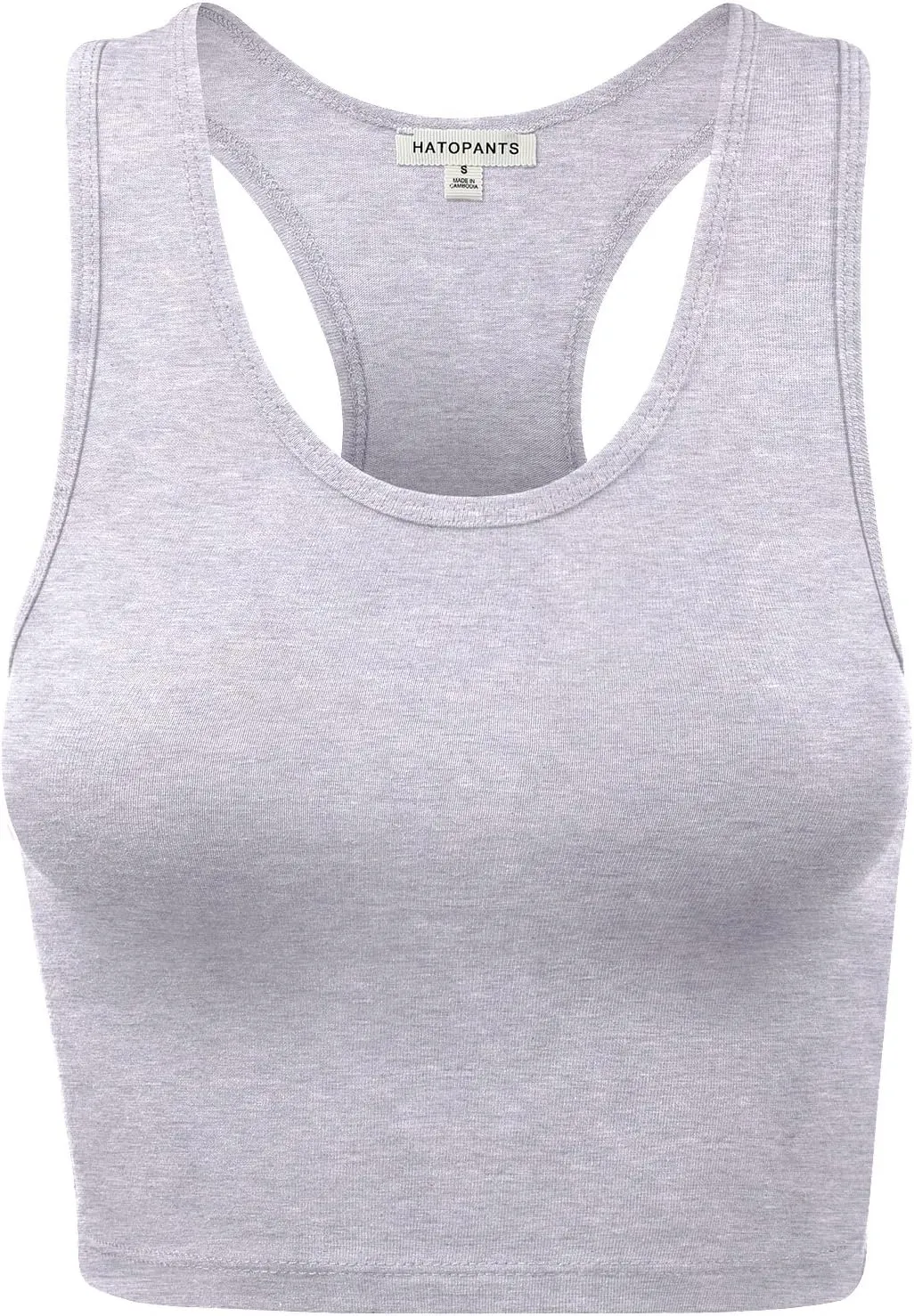 Women's Sleeveless Racerback Crop Camisole Tank Tops Cotton Basic Shirts