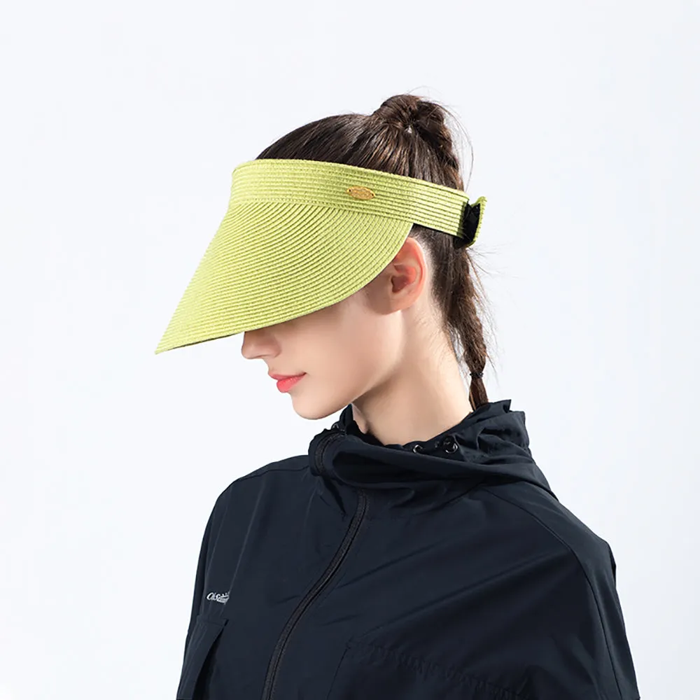 Women's Wide-Brim Roll-up Foldable Straw Hat UPF 50 