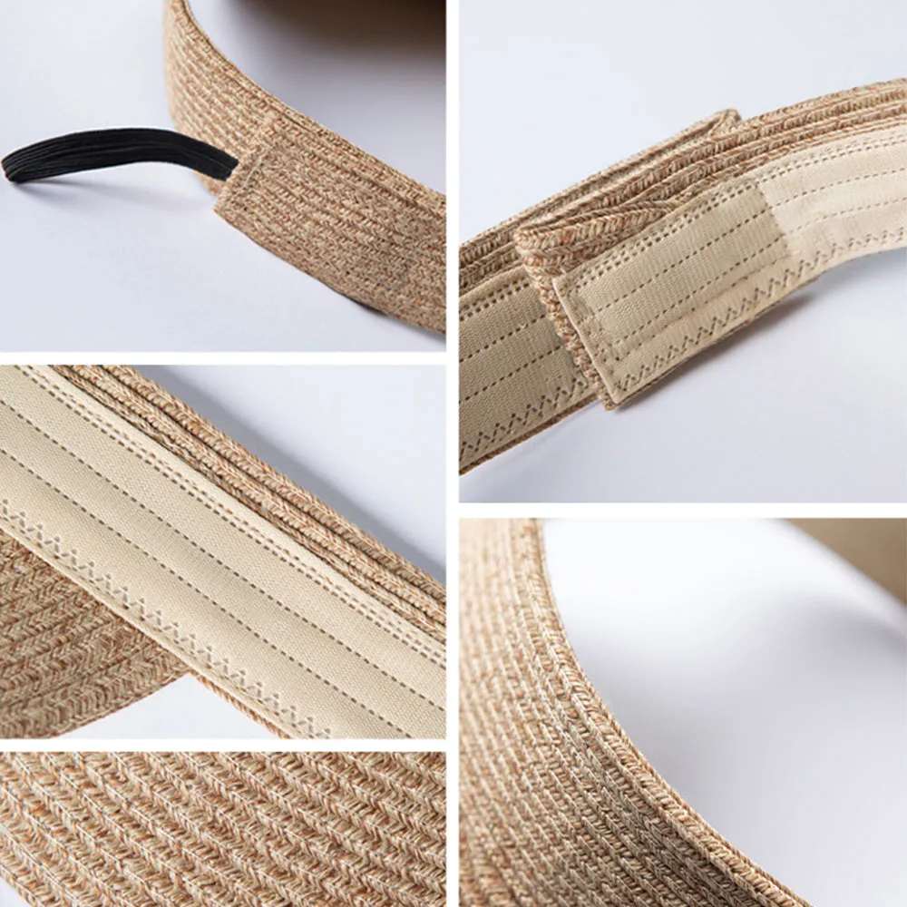 Women's Wide-Brim Roll-up Foldable Straw Hat UPF 50 