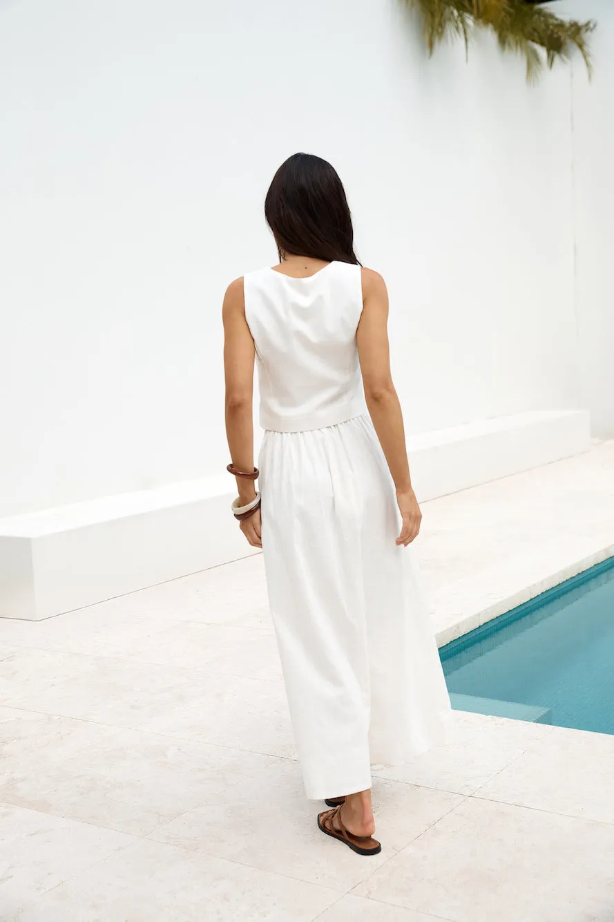 Yolanda Maxi Skirt White