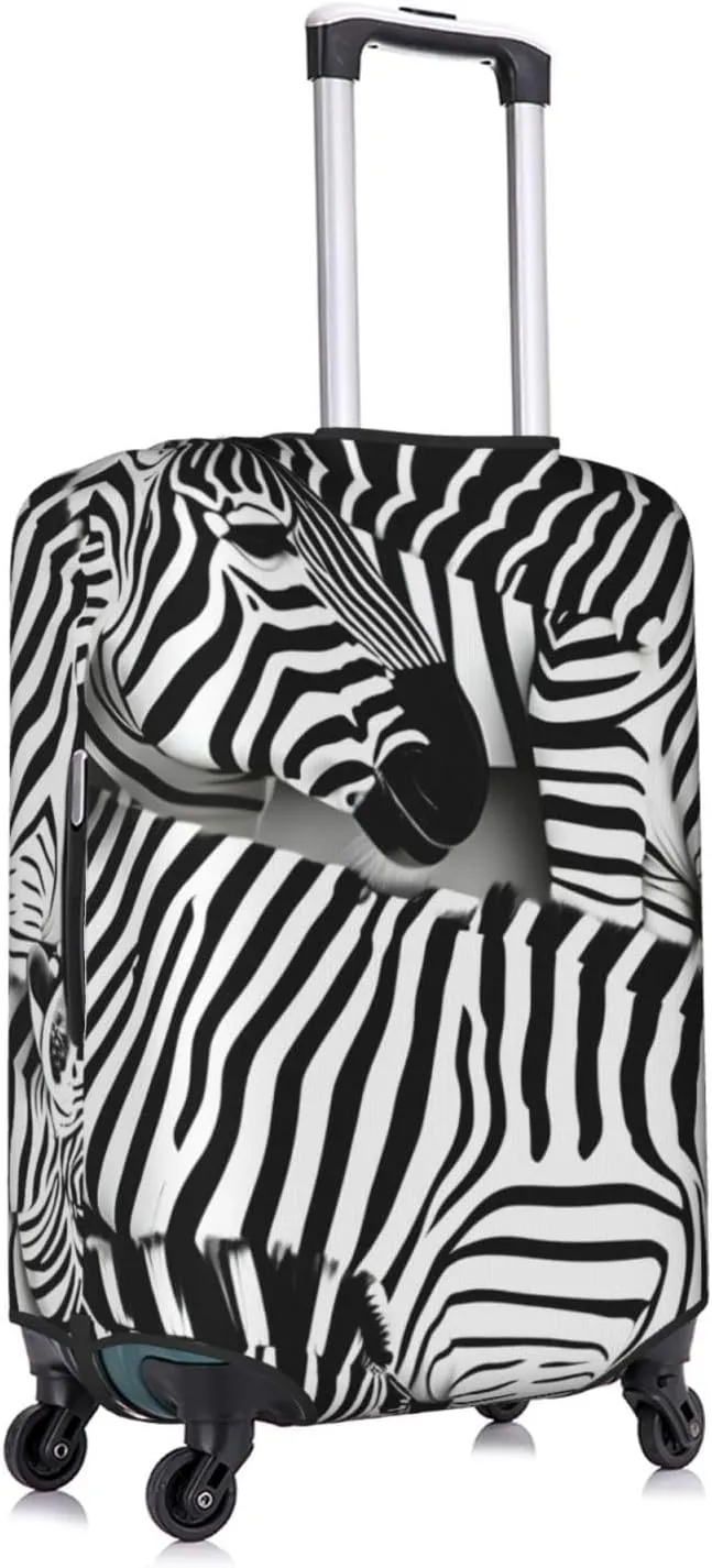 Zebra Print Washable Suitcase Cover Protective Luggage Cover Anti Scratch Travel Gear Protector