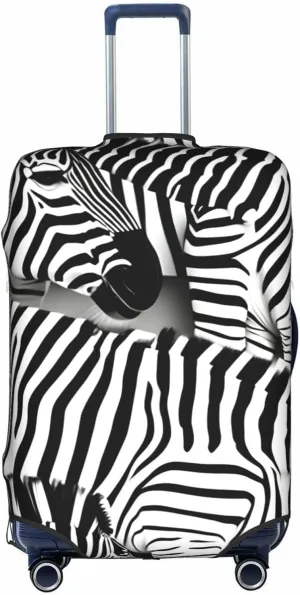 Zebra Print Washable Suitcase Cover Protective Luggage Cover Anti Scratch Travel Gear Protector